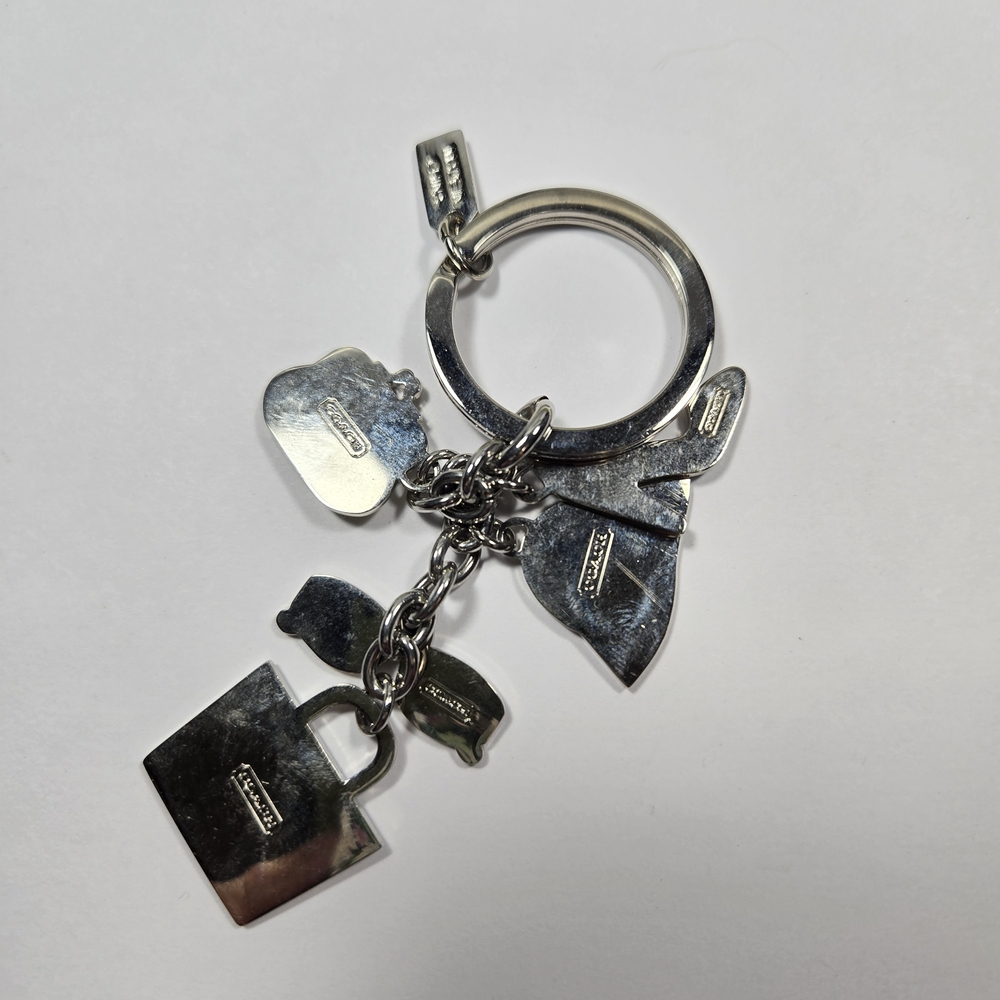 Coach Silver Blue and Green Keychain - Picture 6 of 7
